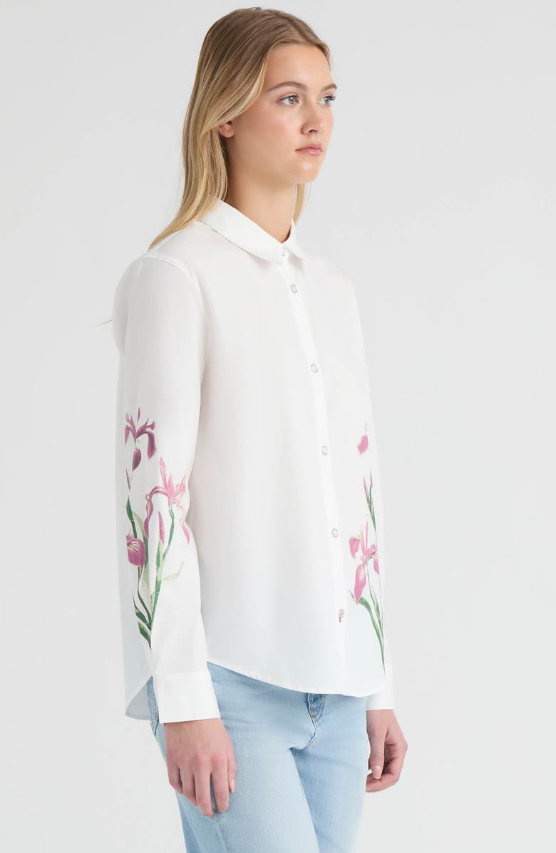 Hunter Placement Bloom Button-Up Shirt, Alternate, color, Snow-White