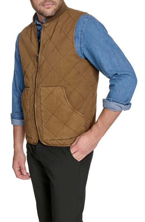 Levi's Diamond Quilted Workwear Vest In Brown
