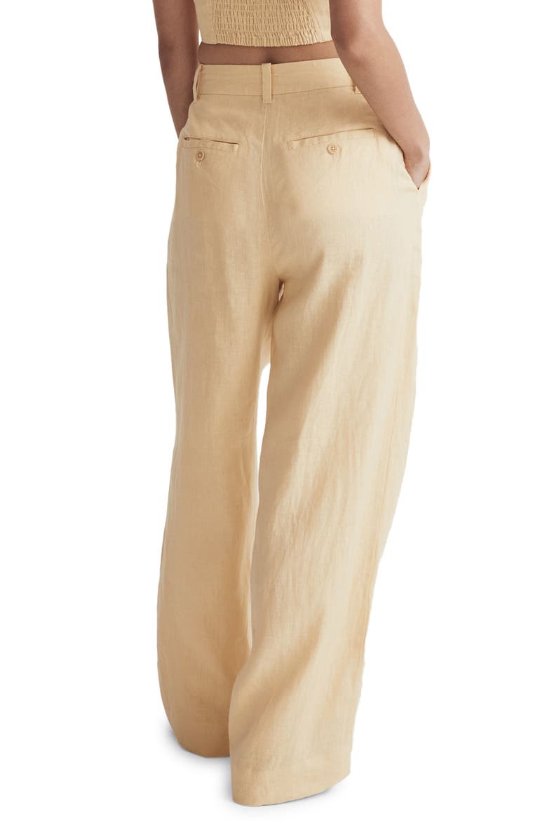 The Harlow Wide Leg Linen Pants, Alternate, color, LIGHT STRAW