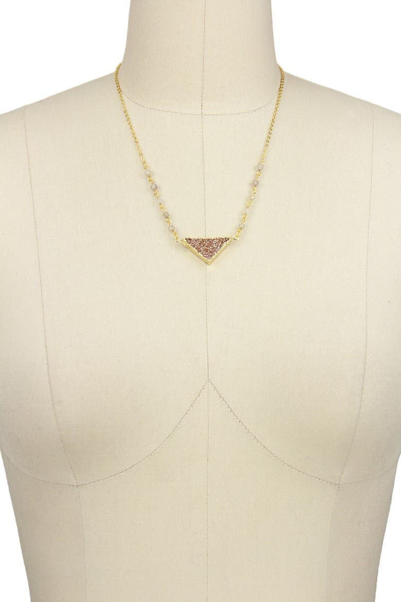 SAACHI Druzy Triangle Necklace (Women) | Nordstromrack