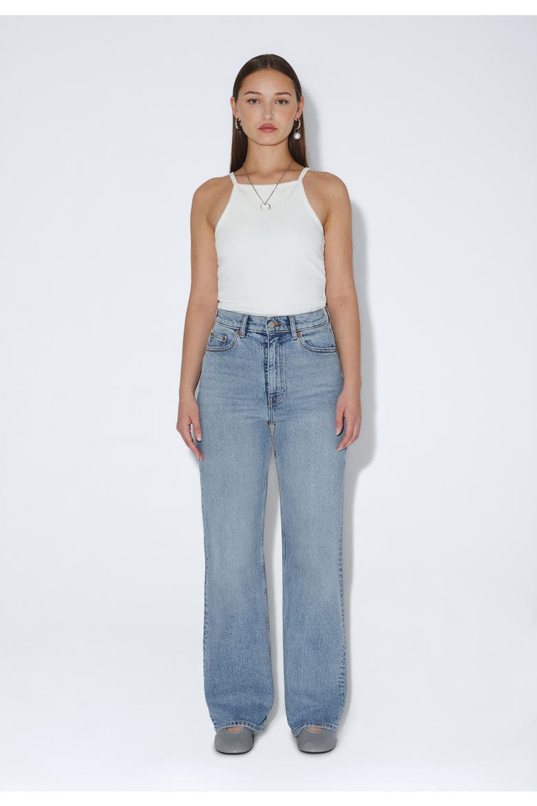 Echo High Straight Jeans, Alternate, color, Bay Blue Jay
