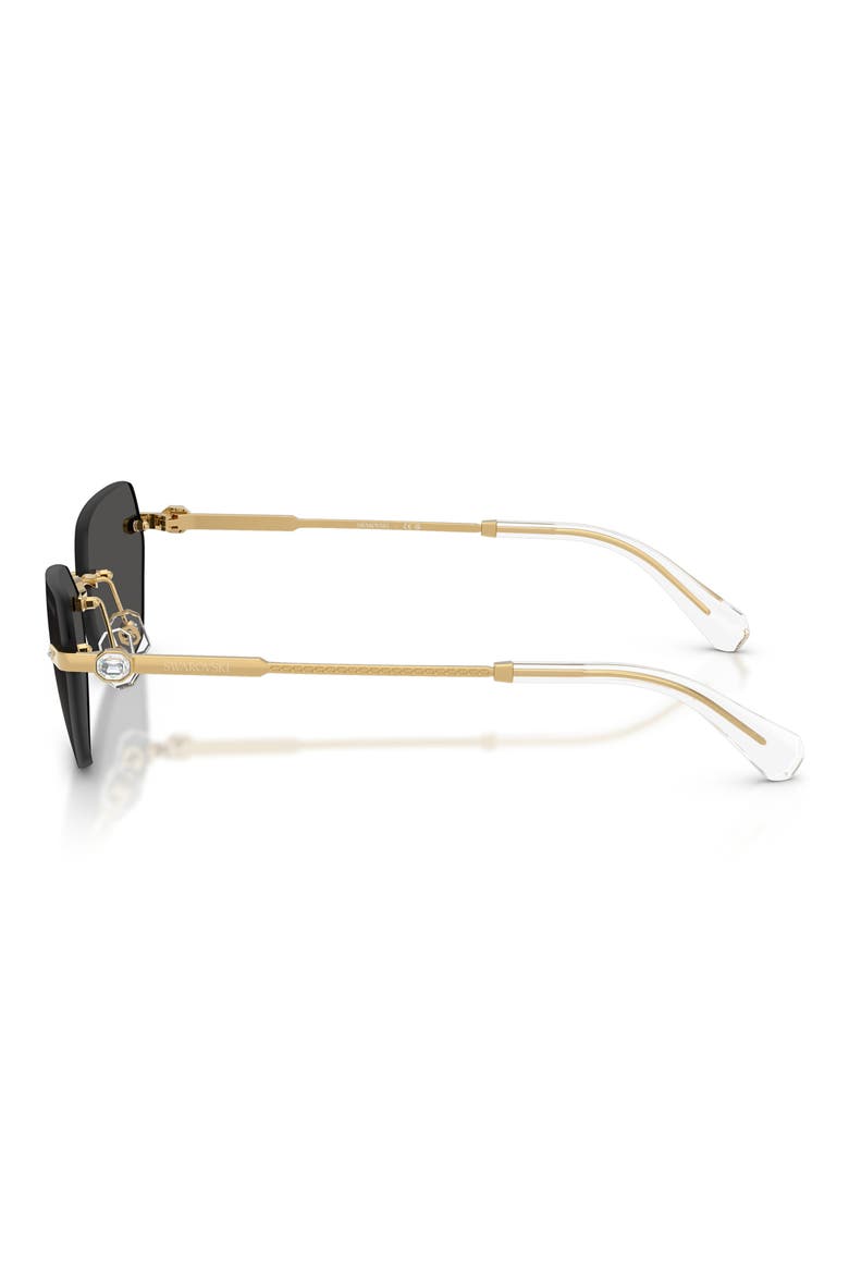 58mm Irregular Sunglasses, Alternate, color, GOLD / DARK GREY
