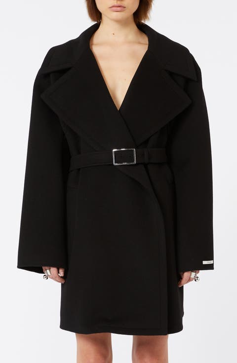 Pagine Belted Virgin Wool Coat