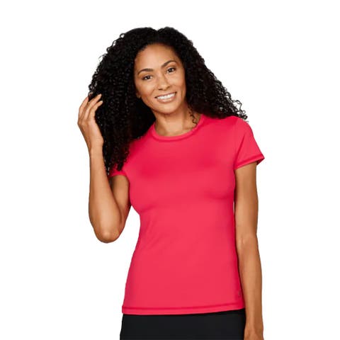 UV Colors Short Sleeve Womens Tennis Shirt