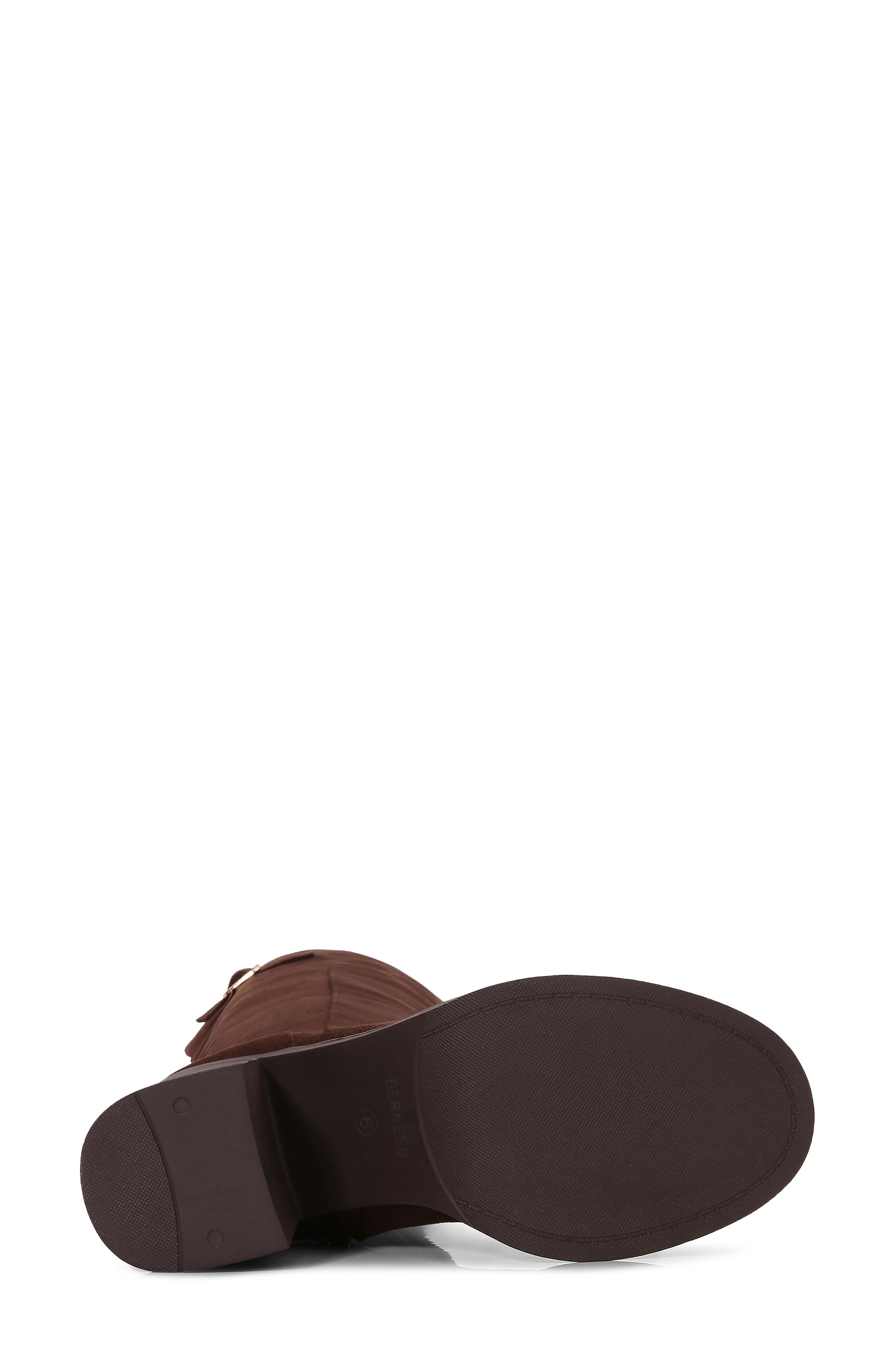Banks Over the Knee Faux Leather Boot, Alternate, color, BROWN