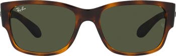 58mm Polarized Rectangular Sunglasses