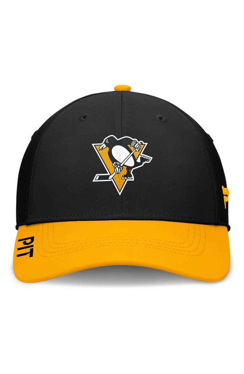 FANATICS Men's Fanatics Black/Gold Pittsburgh Penguins Authentic Pro Rink Flex Hat, Alternate, color, Black