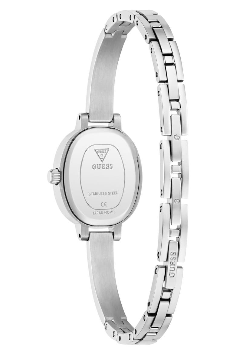 Oblong Crystal Marker Watch, 21mm, Alternate, color, SILVER TONE