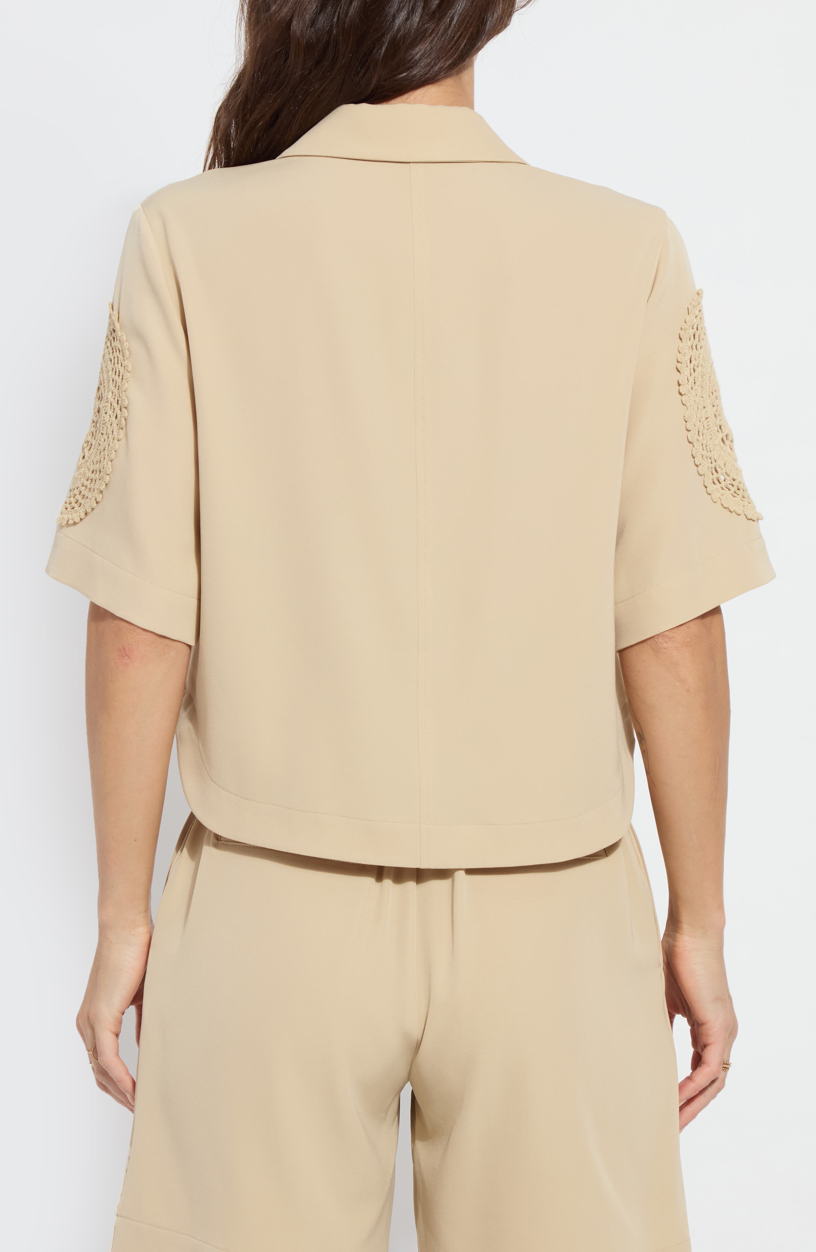 Tyla Crochet Detail Shirt Jacket - image 2