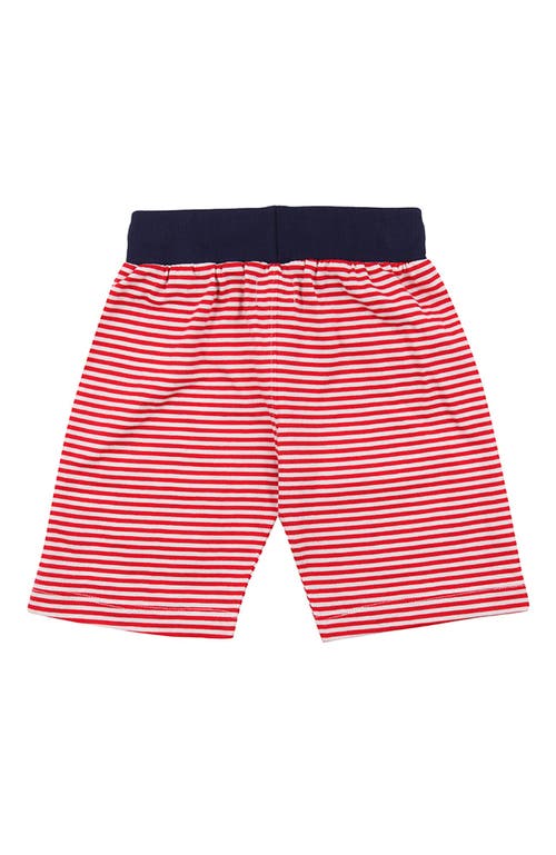 Lilly + Sid Organic Cotton Happy Ice Cream And Stripe Print Short In Multi