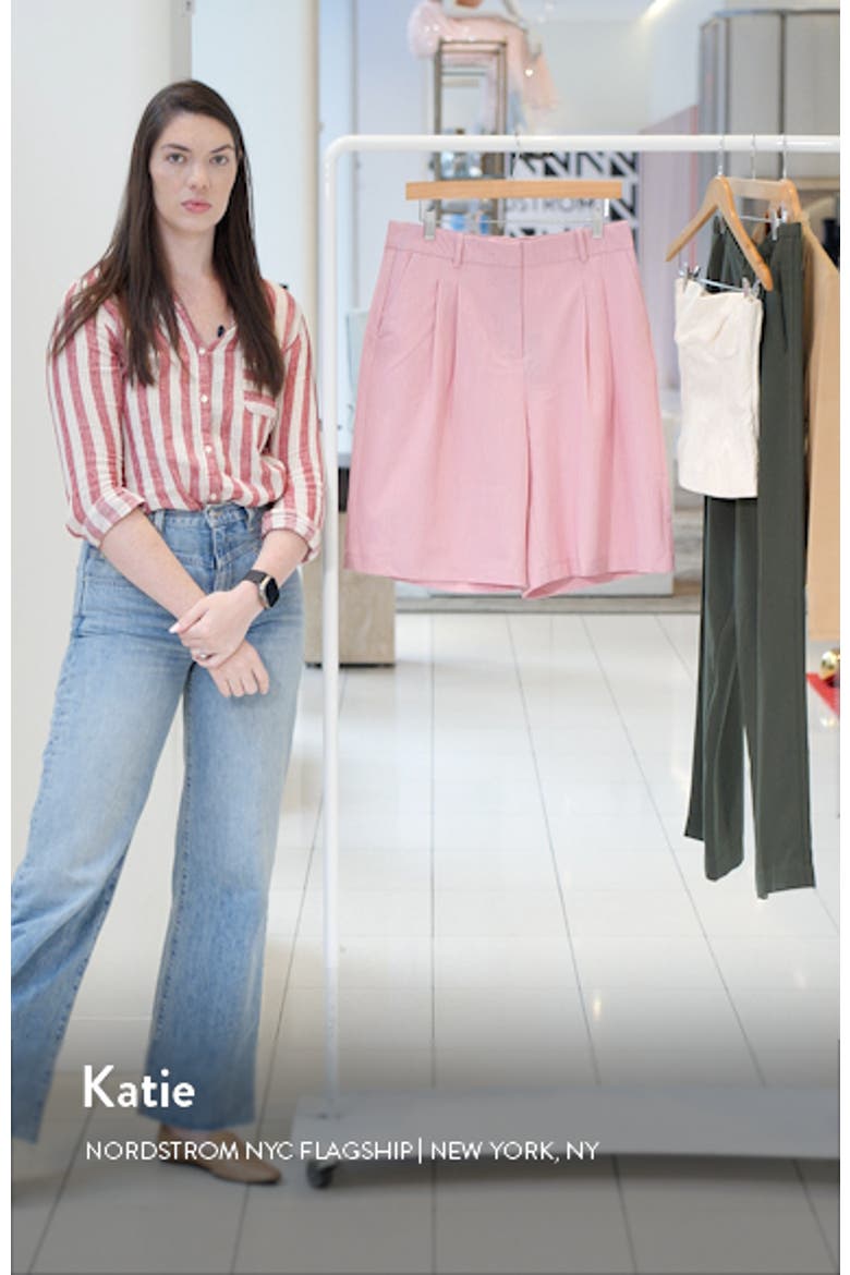 Caroline Pleated High Waist Bermuda Shorts video