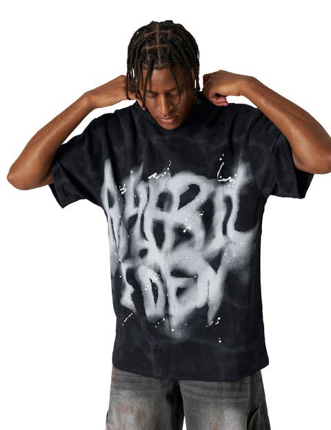 Washed Abstract Graphic Tee