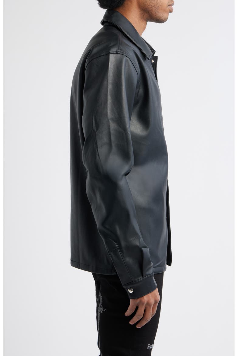 Parlan Faux Leather Shacket, Alternate, color, BLACK PIXELATED
