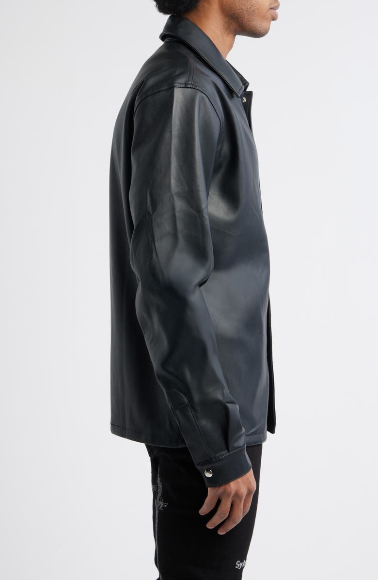 RtA Parlan Faux Leather Shacket, Alternate, color, Black Pixelated