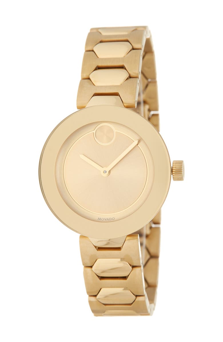 Movado Women' s Bold Gold Dial Bracelet Watch, 32mm, Main, color, 