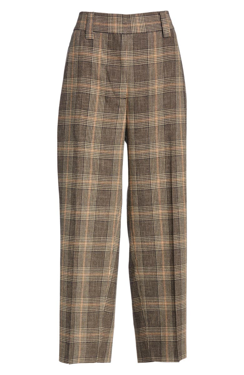 Acne Studios Check Crop Suit Pants, Alternate, color, 