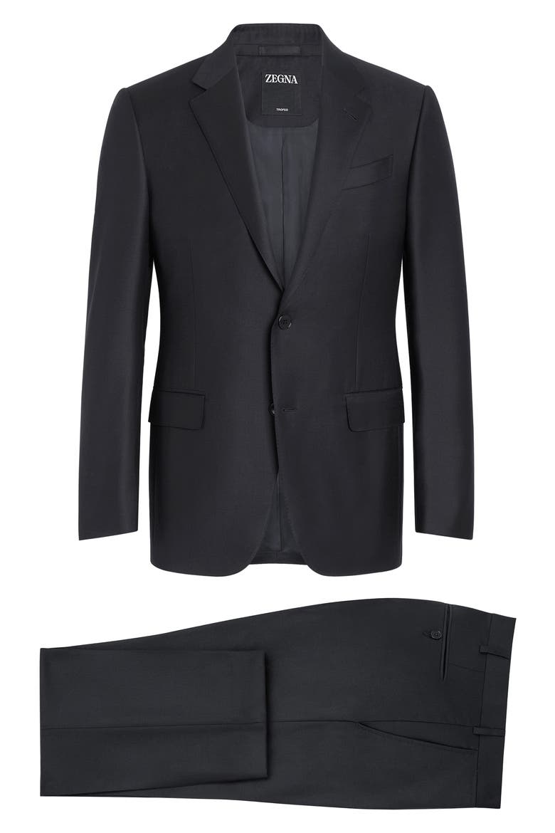 Trofeo Milano Wool Suit, Alternate, color, NAVY 1