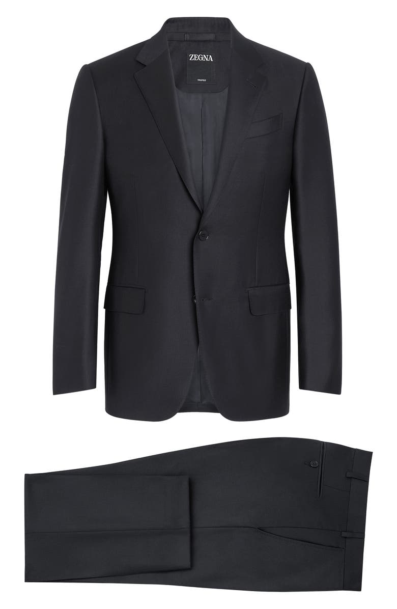 ZEGNA Trofeo Milano Wool Suit, Alternate, color, Navy