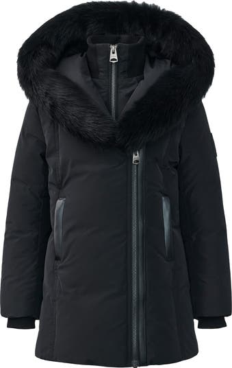 Kids' Leelee Genuine Shearling Trim Down Puffer Jacket