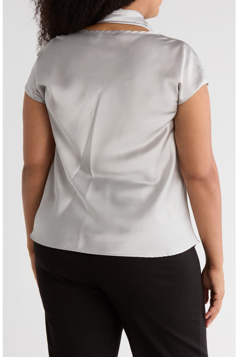 Satin Scarf Top, Alternate, color, SILVER