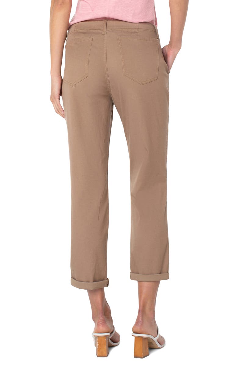 Liverpool Los Angeles x Living in Yellow High Waist Cuffed Crop Button Fly Pants, Alternate, color,