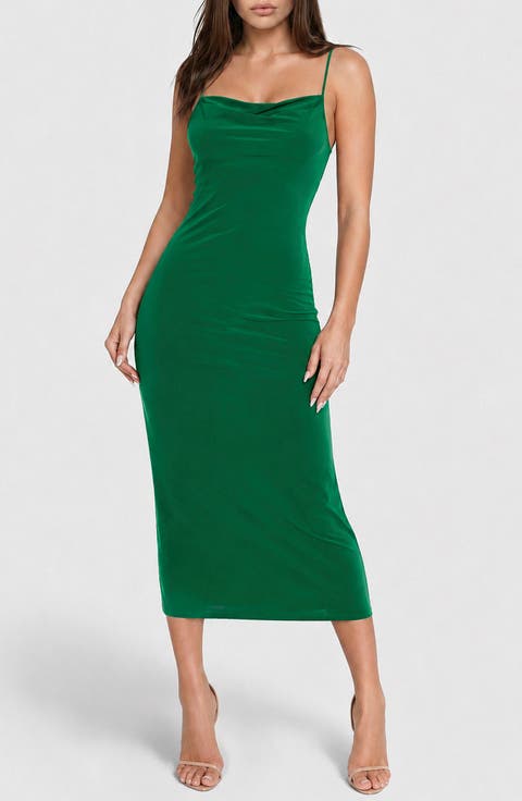 Scoop Neck Midi Dress