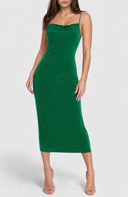 bebe Scoop Neck Midi Dress