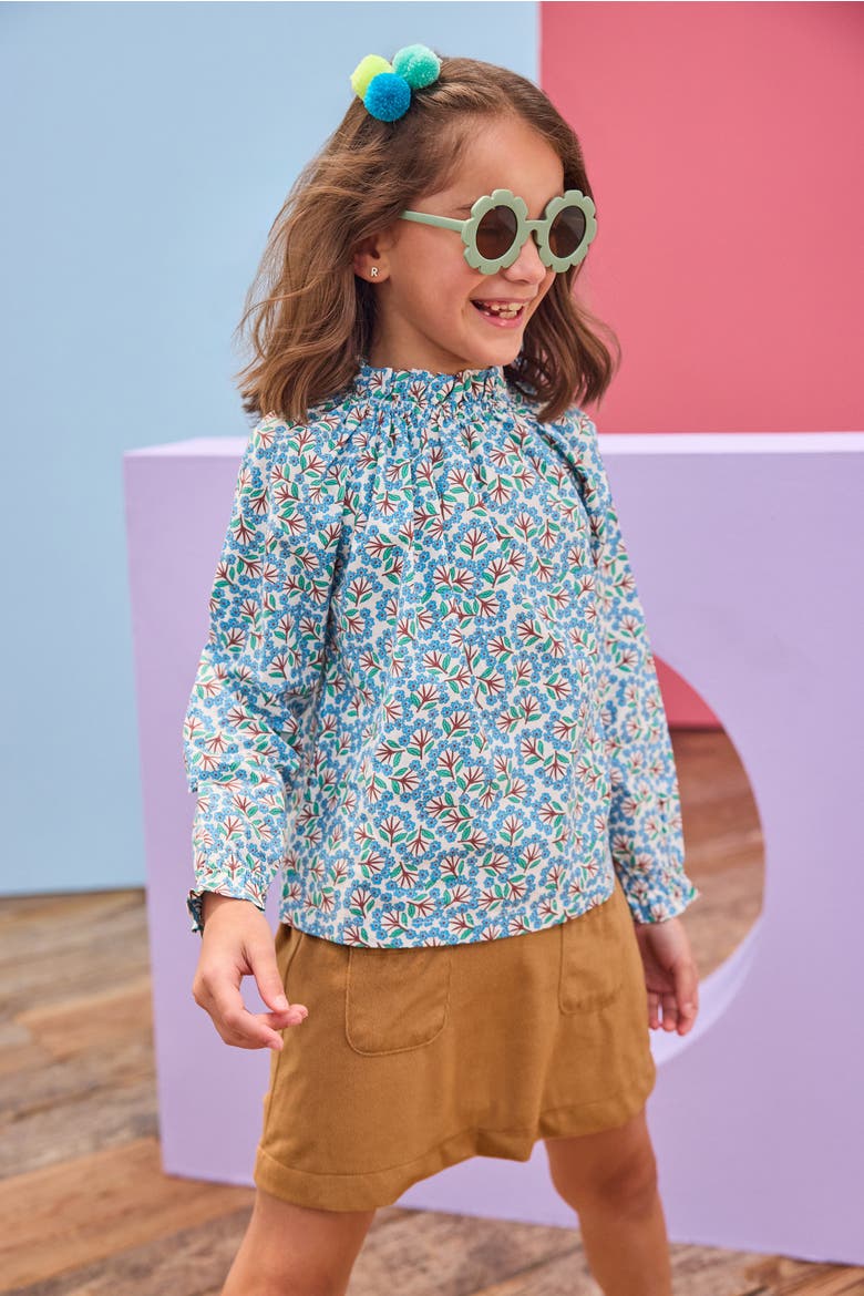 Kids' Floral Tory Top, Alternate, color, Bluebell Blooms