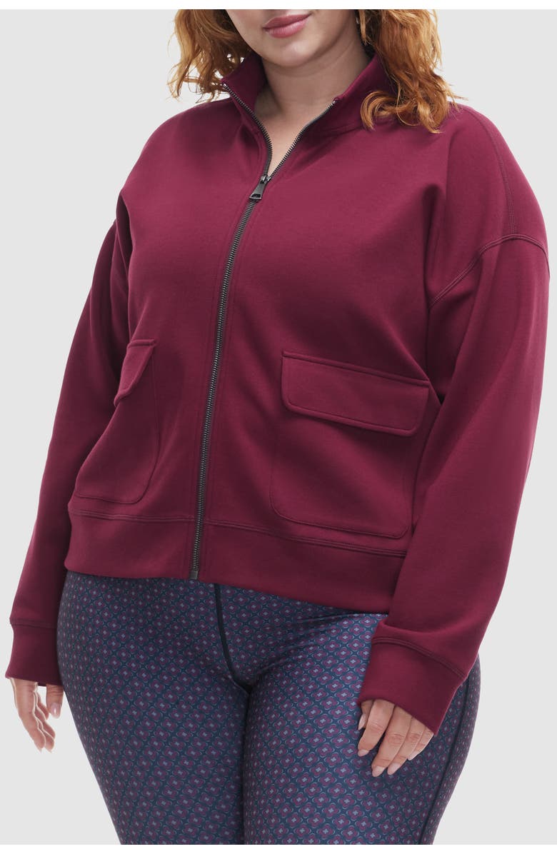 Peloton Tech Double Knit Full Zip, Alternate, color, Red Grape