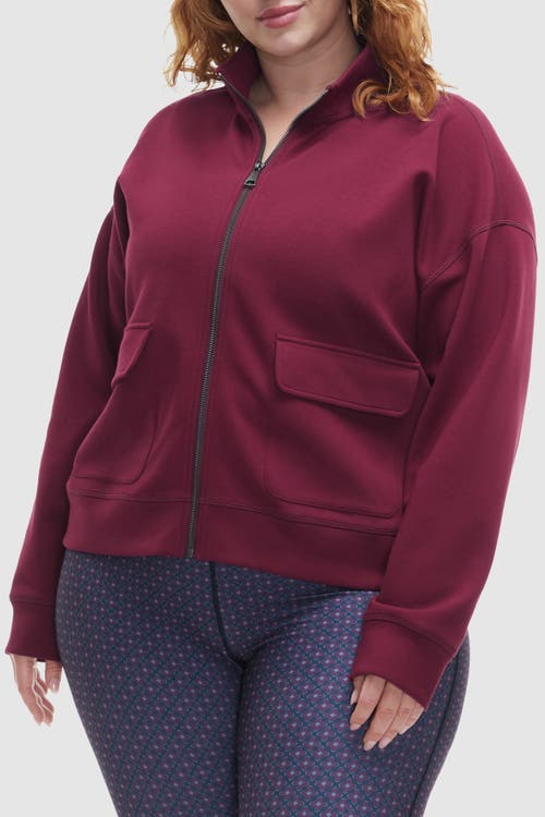 Peloton Tech Double Knit Full Zip In Red Grape