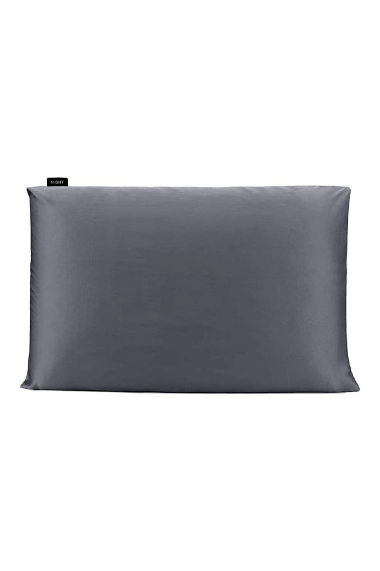 Trisilk™ Stretch Silk Pillowcase, Main, color, GUNMETAL