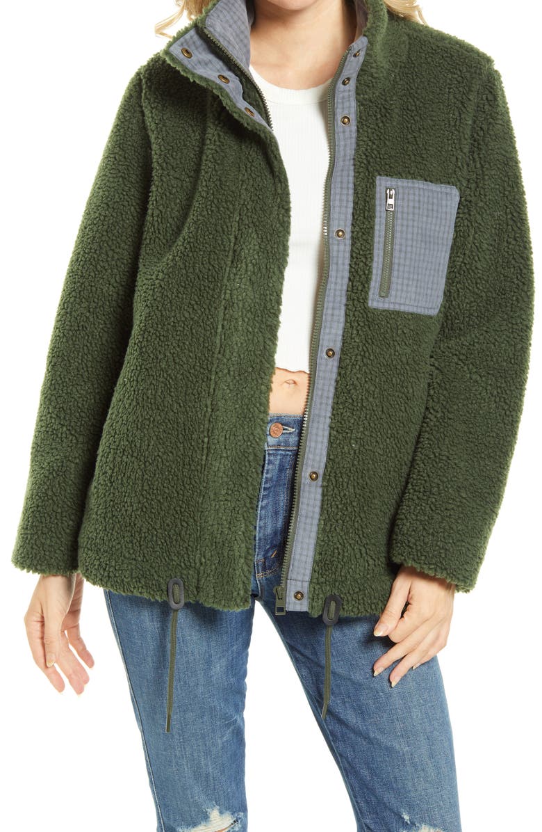 Madewell Resourced High Pile Fleece Jacket, Main, color, 