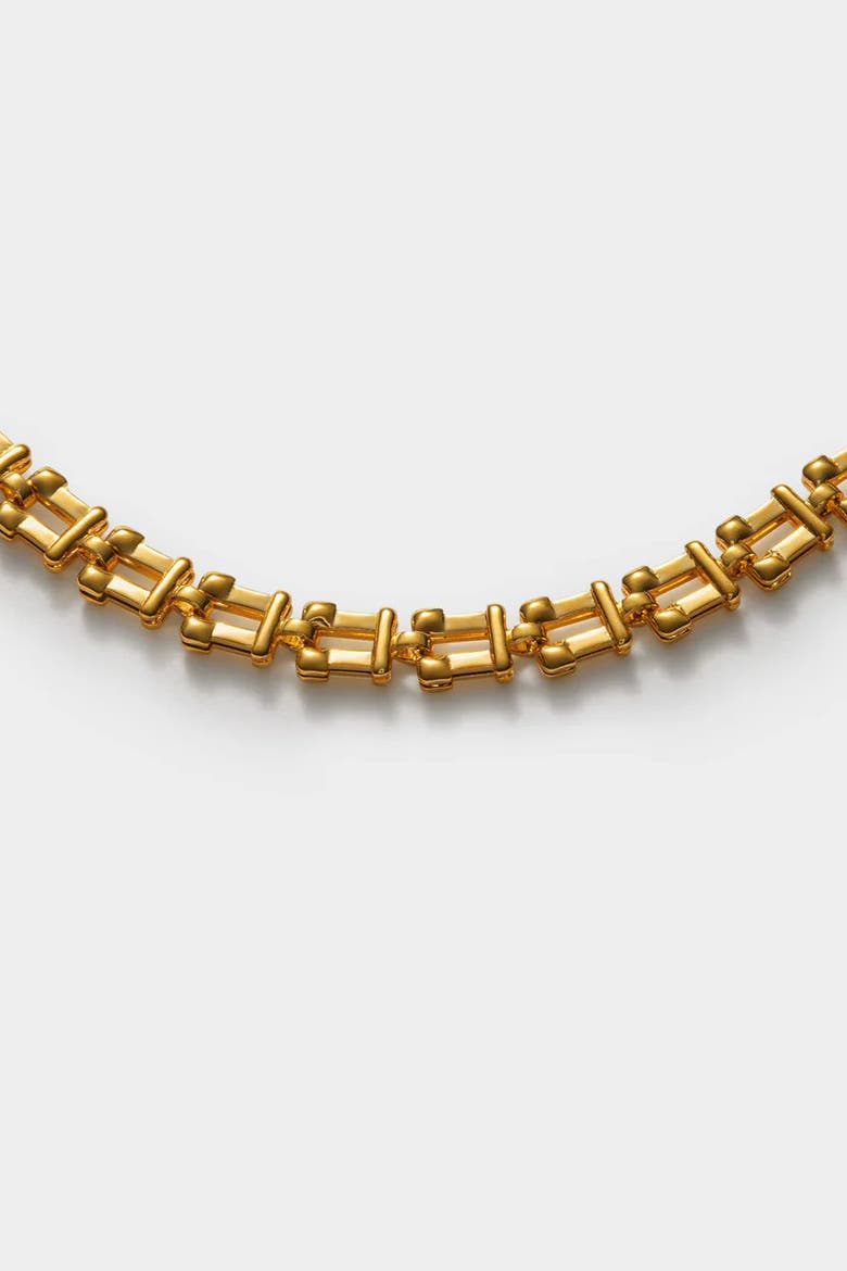 Grecian Waterproof Gold Link Bracelet, Alternate, color, Gold
