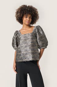 Soaked in Luxury SLElowen Sonnia Square Neck Blouse