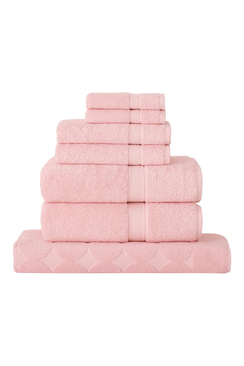Sinemis Terry 6-Piece Towel Set - Dark Grey, Main, color, PINK