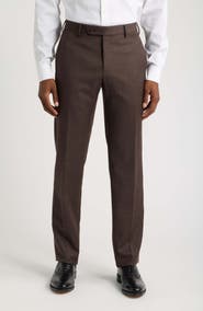 Zanella Parker Flat Front Stretch Wool Flannel Trousers (Nordstrom Exclusive)