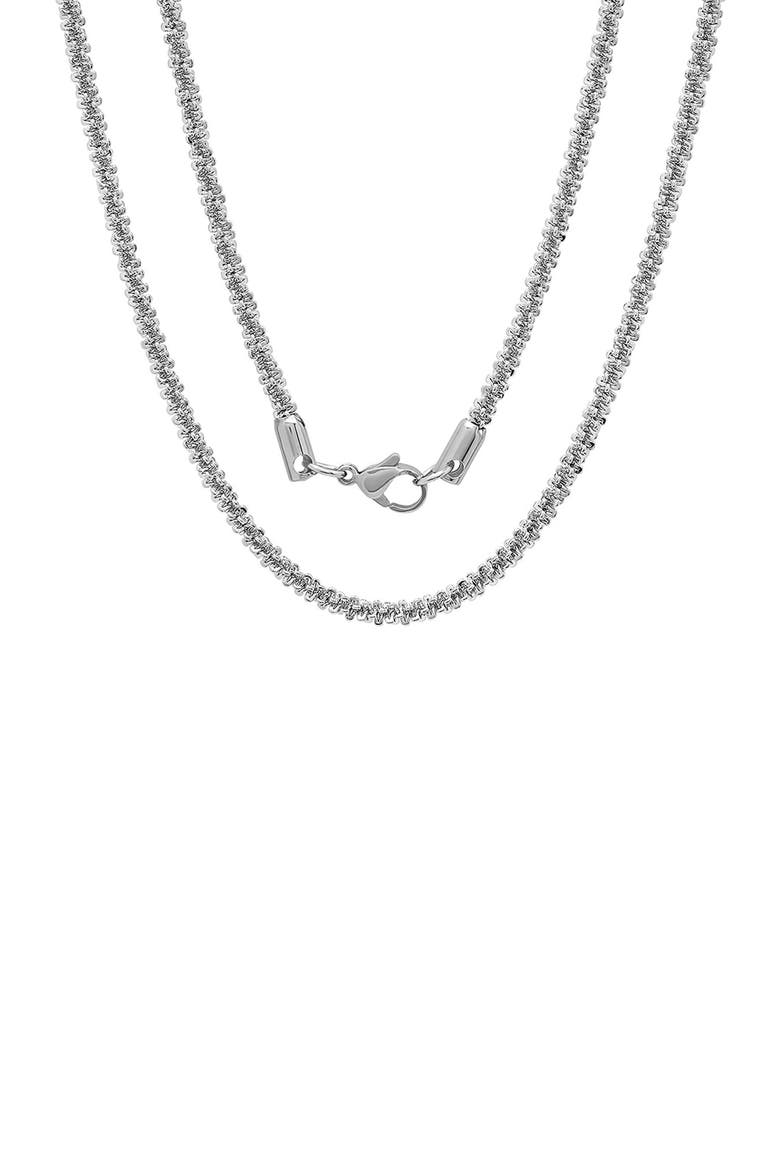 Men's Twist Chain Necklace, Main, color, SILVER