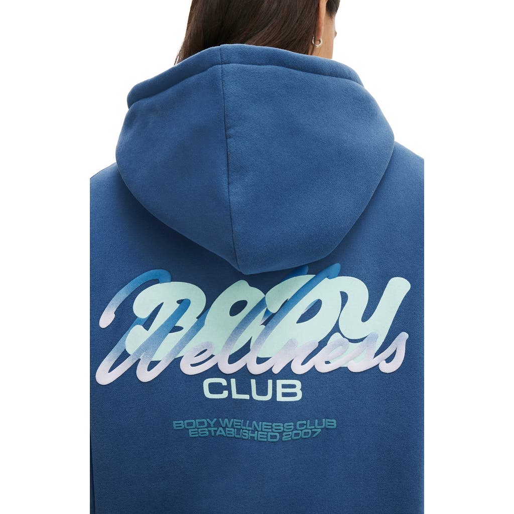 Cotton On Body Active Plush Premium Graphic Hoodie In Blue