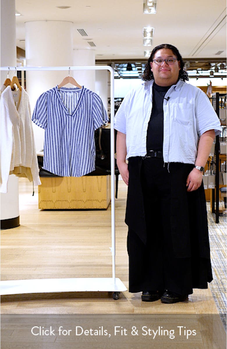 Bree Ruffle Linen & Cotton Top, sales video thumbnail