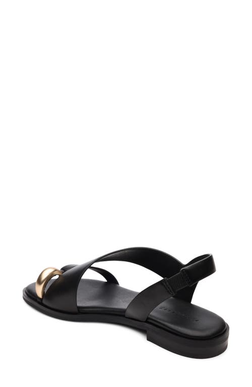 Sanctuary Rumble Womens Leather Slip On Heel Sandals In Black