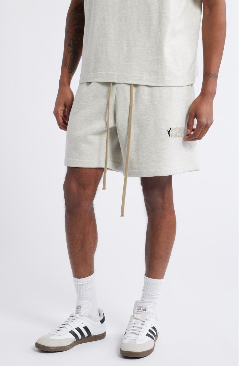 Fear of God Essentials x WNBA Cotton Blend Fleece Sweat Shorts, Main, color, 