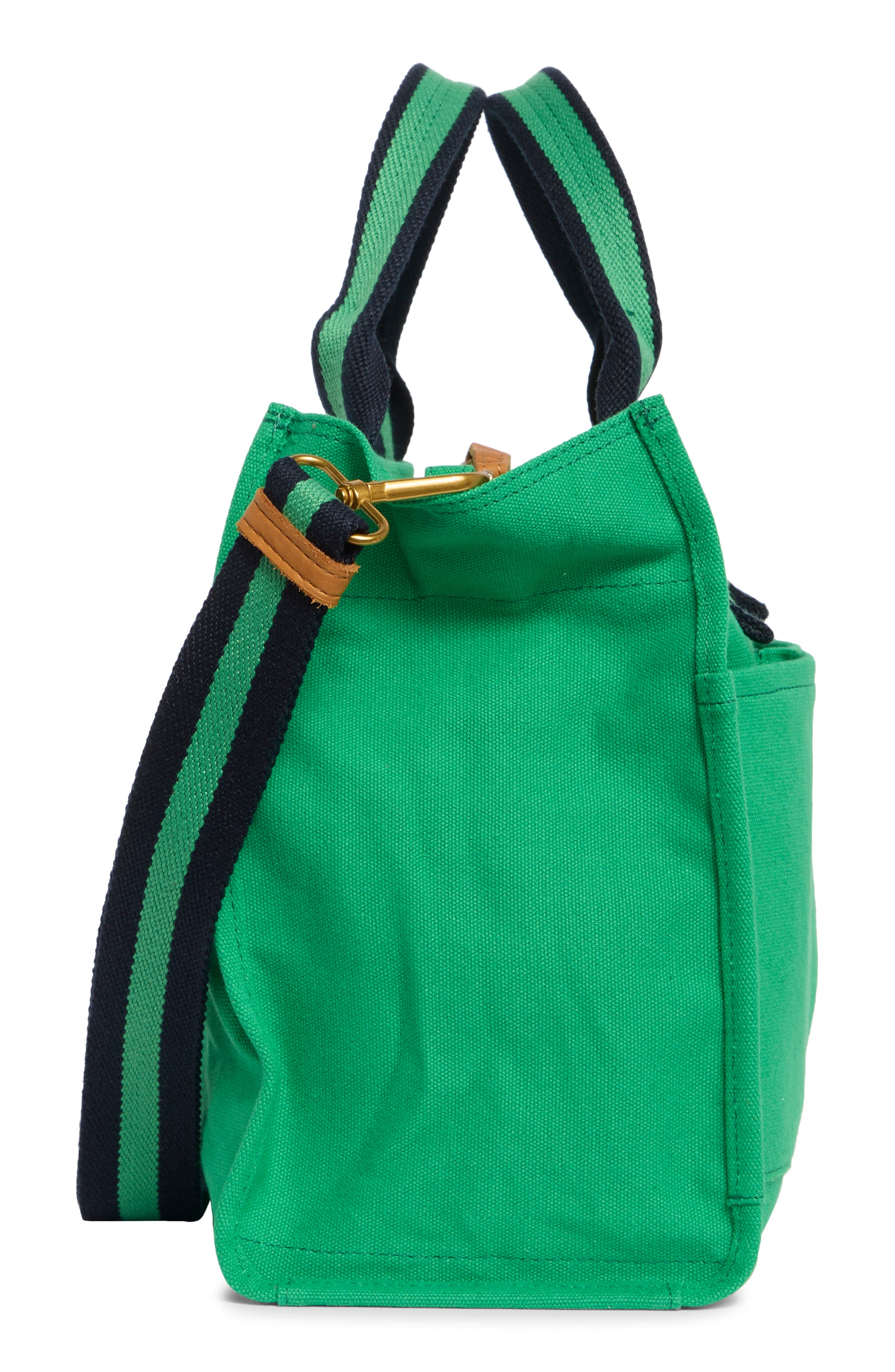 New Amsterdam Leatherworks Multi Compartment Canvas Tote Bag, Alternate, color, Kelly/ Kelly