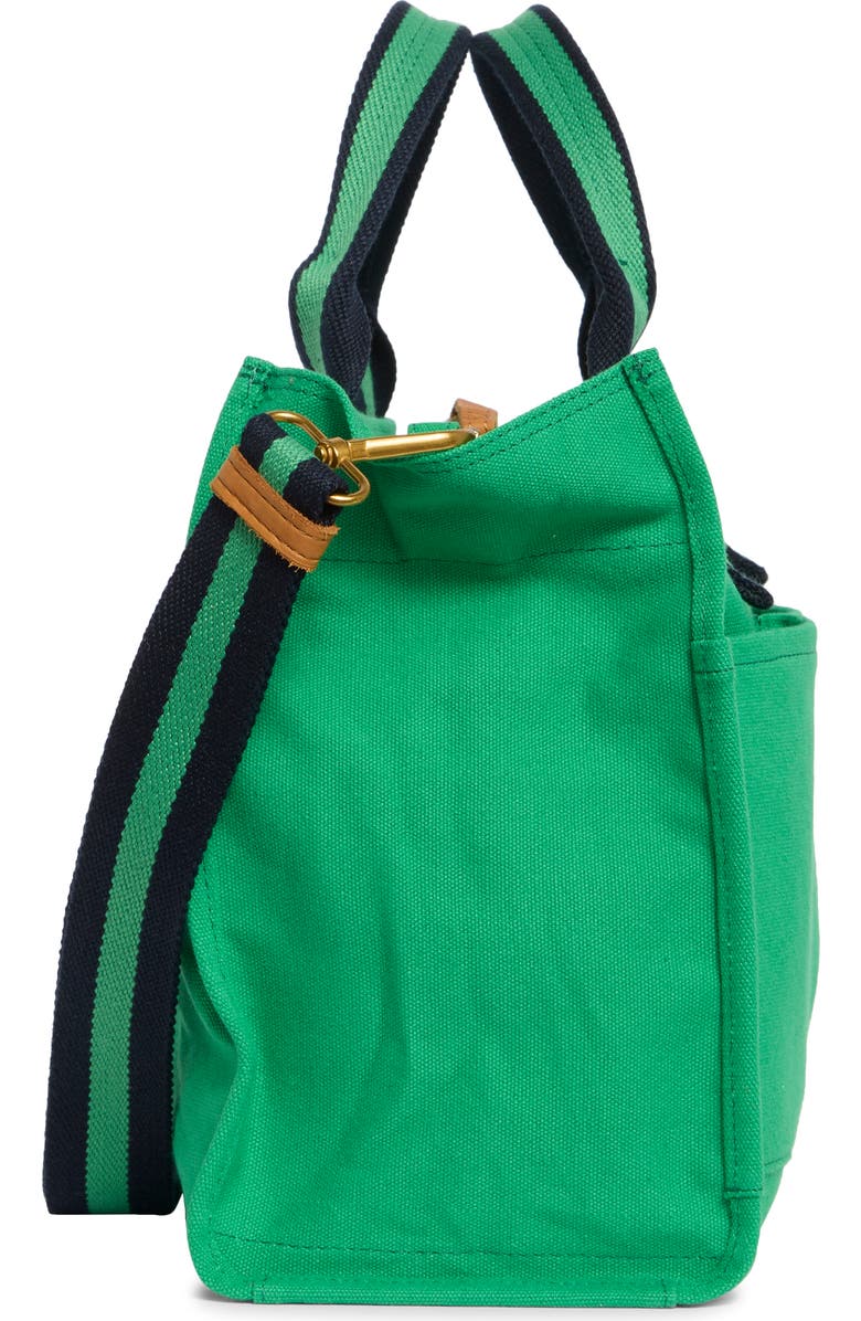 New Amsterdam Leatherworks Multi Compartment Canvas Tote Bag, Alternate, color, Kelly/ Kelly