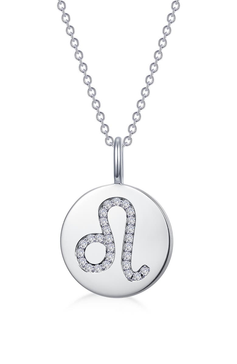 Lafonn Simulated Diamond Leo Pendant Necklace, Main, color,