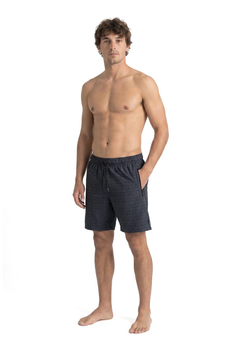 Ocean Motion Volley Swim Trunks, Alternate, color, BLACK