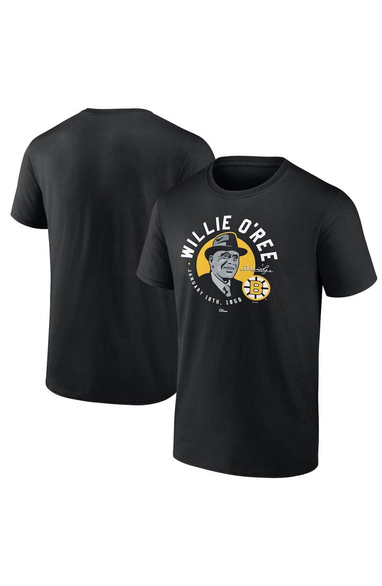FANATICS Men's Fanatics Branded Willie O'Ree Black Boston Bruins Number Retirement T-Shirt, Alternate, color, 