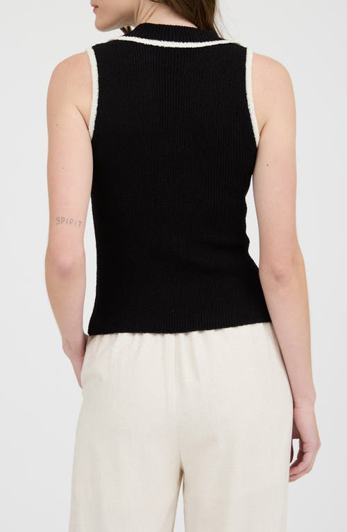 BLU PEPPER BLU PEPPER JOHNNY COLLAR BUTTON FRONT KNIT TANK TOP 