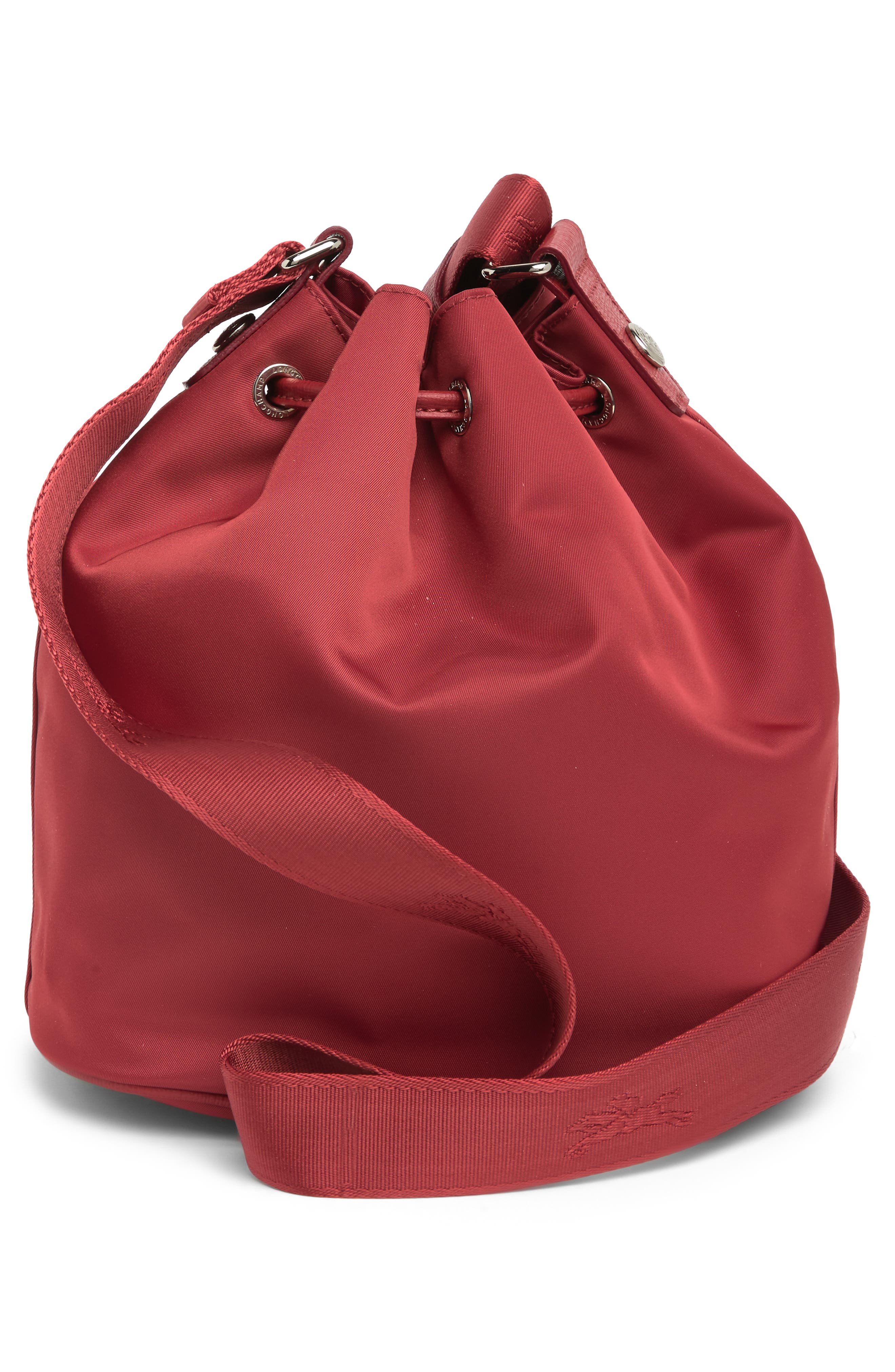 Longchamp Neoprene Bucket Bag, Alternate, color, Red