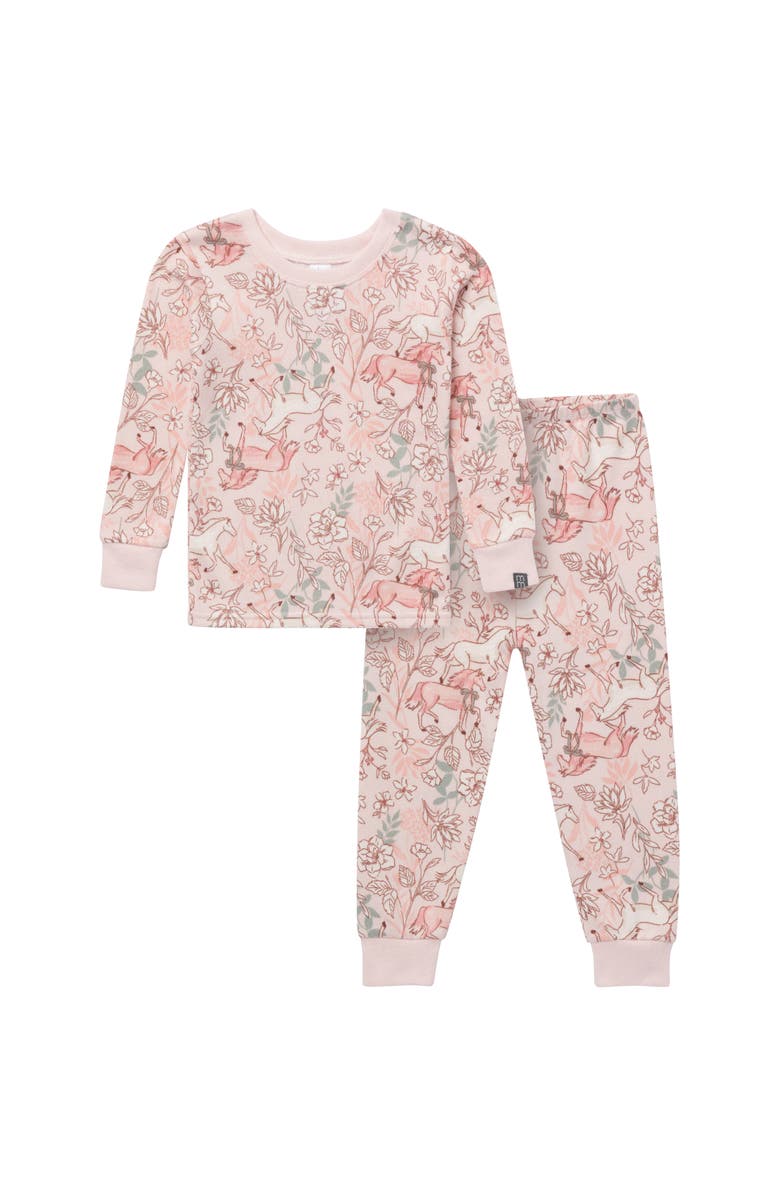 Modern Moments<sup>™</sup> by Gerber Hacci Sung Fit Footless Pajama Set, Main, color, Pink