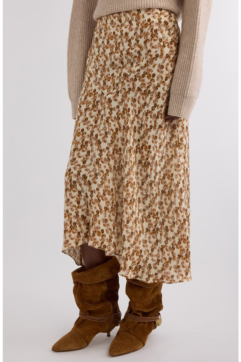 Lisanne Jacquard Midi Skirt, Alternate, color, OCHRE
